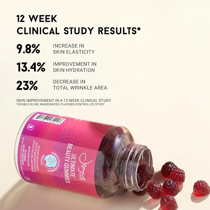 Joyce Giraud Ultimate Beauty Gummies 90-Day Supply Supports Skin Hydration &amp Healthy Skin Tone 270 Gummies