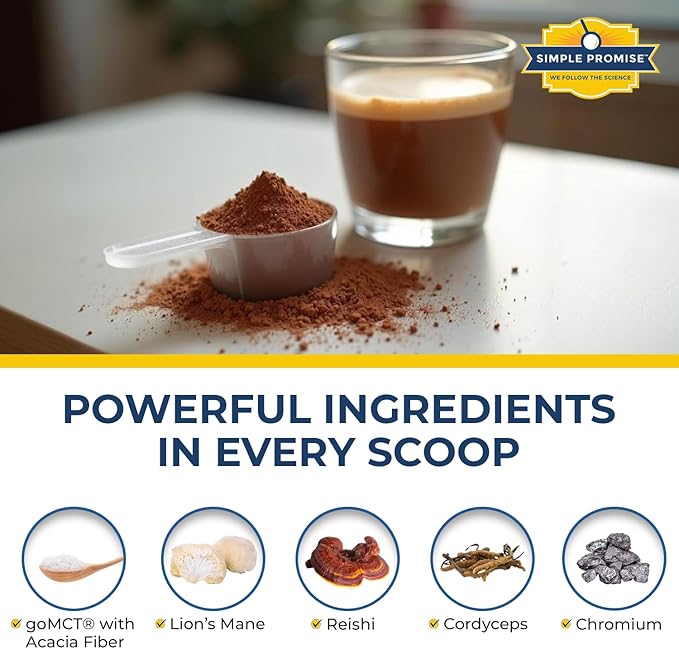 Simple Promise SlimBliss - Sugar Free Coffee Creamer with MCT Oil Powder - Supports Metabolism Energy and Digestion - MCT Powder for Coffee Keto Coffee Creamer Healthy Mocha Creamer - 30 Servings