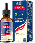 TUDCA Liver Support Drops 1800mg - Powerful Liver Supplement with Bile Salts NAC Schisandra and Dandelion Liver Detox &amp Repair - Fast-Absorbing Sugar-Free Alcohol-Free – 2 Fl.Oz
