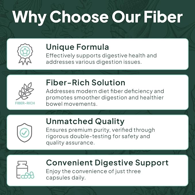 Organics Ocean Better Fiber - Daily Fiber Supplement - Soften Stool for Effortless Bowel Movements - with Psyllium Hulk and Slippery Elm - 3 Bottles