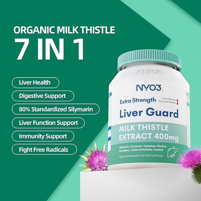 Krill Oil Omega 3 Supplement 1000mg and Milk Thistle Liver Detox Supplement 400mg 2 Pack