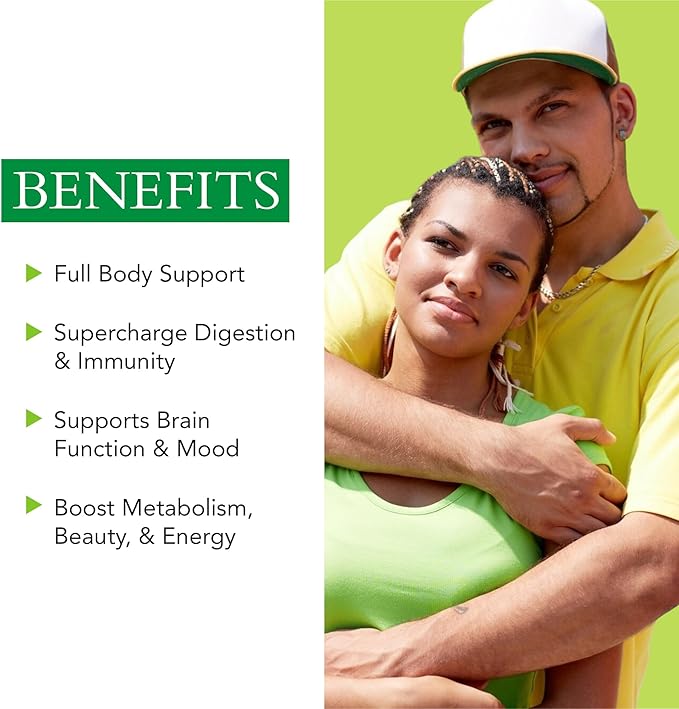 Vitamins Plus Supplement - Natural Daily Men’s &amp Women’s Multivitamin with Iron Minerals Digestive Enzymes &amp Antioxidants for Energy Brain &amp Digestive Support - No Fillers 60 Capsule