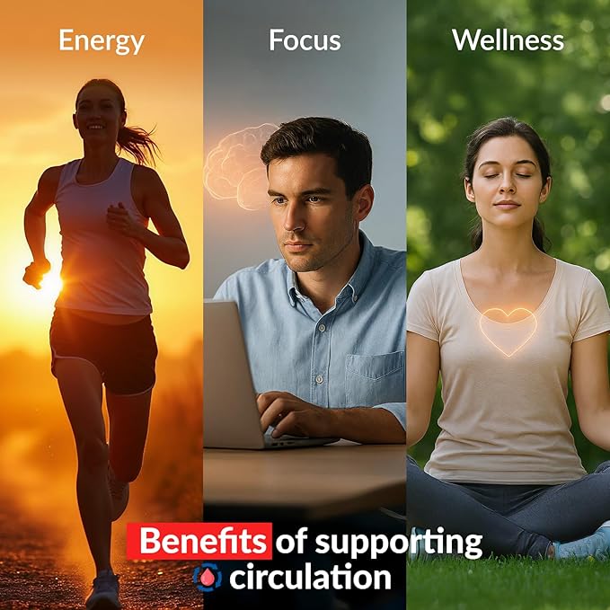 Herbal Circulation Support Capsules 180s | Supports Circulatory Wellness with Hawthorn Garlic Ginkgo Cayenne Milk Thistle Bilberry &amp Valerian | Supports Vitality &amp Daily Wellness