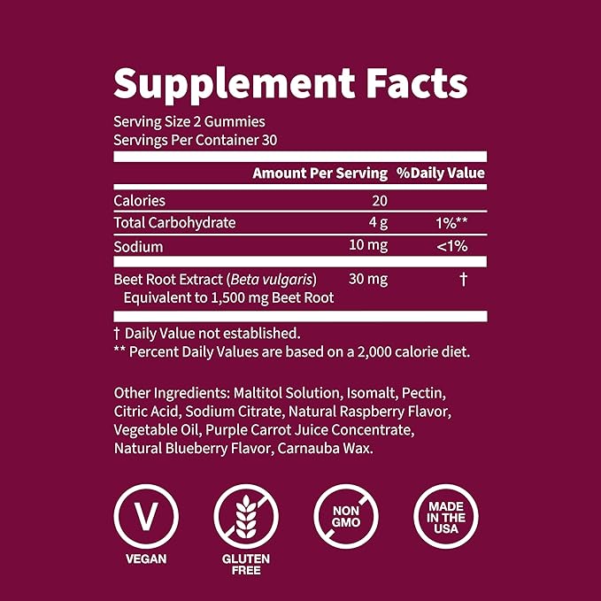 WellPath Beet Root Gummies (Sugar Free) 1500 mg – Blueberry Flavor for Blood Pressure Support and Soothe Hormone Balance for Women + Cortisol Manager 60 Ct