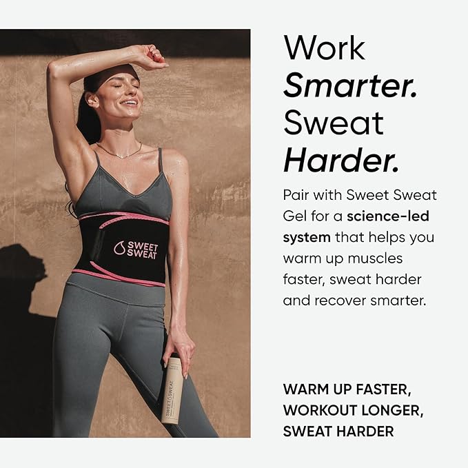Sports Research Training Performance Pack - Creatine Monohydrate Dutch Chocolate Whey Protein and Sweet Sweat Waist Trimmer (Black/Pink Small)