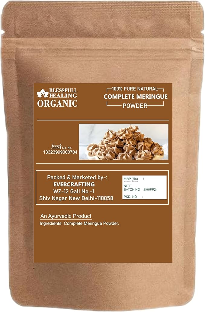 Blessfull Healing Organic Complete Meringue Powder 100% Pure Natural 200 Gram / 7.05 oz