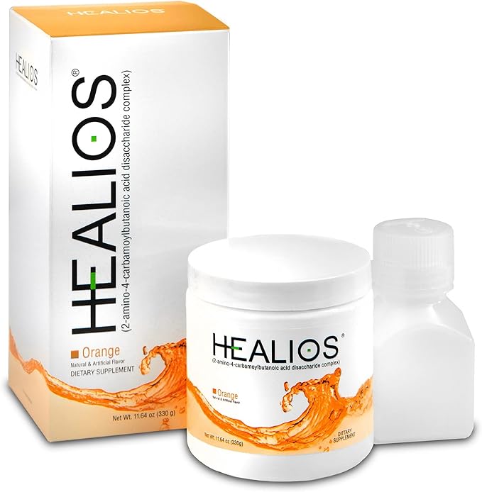 Healios Orange Flavor Oral Health and Dietary Supplement Powder Form Naturally Sourced L-Glutamine Trehalose L-Arginine 11.64 Ounces