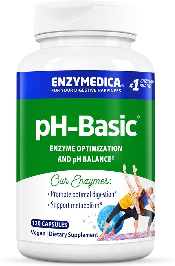 Enzymedica pH-Basic Includes Digestive Enzymes Nutrients &amp Herbs Supports Healthy Digestion &amp pH Balance 120 Count