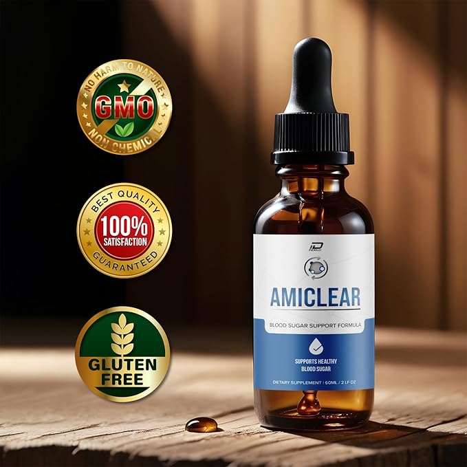 Amiclear Drops Healthy Formula - Dietary Supplement Drops - Extra Strength Amiclear Liquid Drops Grape Seed Amiclear Drops Reviews (1 Pack - 60 ML)