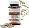 Yarrow 60 Capsules Made with Vegetable Capsules and USDA Organic Achillea millefolium Soothes the Body/Stress Relief (60 Capsules)