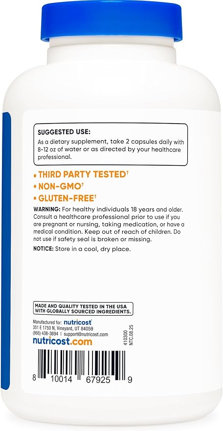 Nutricost Glucosamine Sulfate 1500mg 240 Capsules - 750mg Per Capsule Gluten Free Non-GMO (Pack of 2)