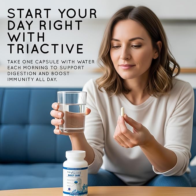 Essential Source TriActive Biotics Daily Care – Probiotics for Women and Men 6 Billion CFU with Prebiotic Blend – Daily Digestive and Immune Support Gut Health Supplement – 30 Capsules