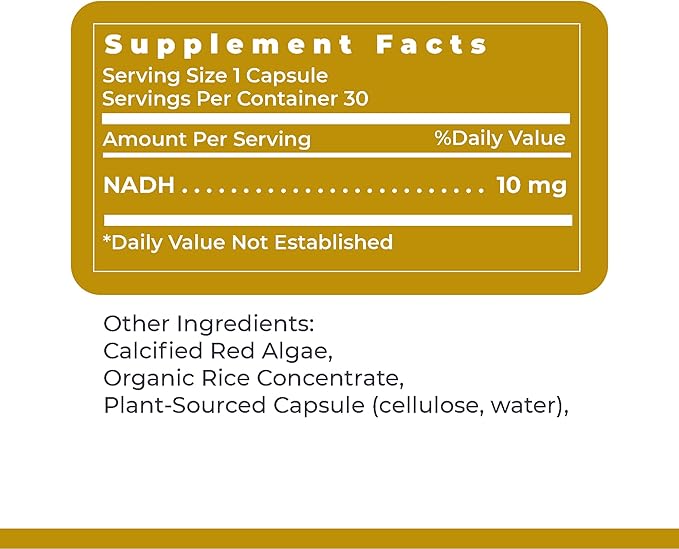 Premier Research Labs NADH - NADH Supplement NAD Supplement for Men &amp Women Nicotinamide Adenine Dinucleotide Cell Regenerator Respiratory Support - 30 Vegetarian Capsules