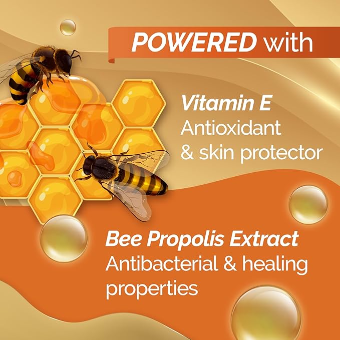 Immune Support with Bee Propolis &amp Vitamin E | Soothes Dry Areas Supports Topical Immune Defense Softens Chapped Skin Nourishes Face Promotes Oral Comfort | 2 Fl Oz | 3-Pack