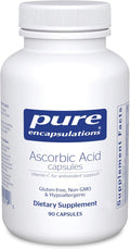 Pure Encapsulations Ascorbic Acid Capsules - 1000 mg Vitamin C - Antioxidant &amp Immune Support* - High-Potency Vitamin C - Vegan &amp Non-GMO - 90 Capsules