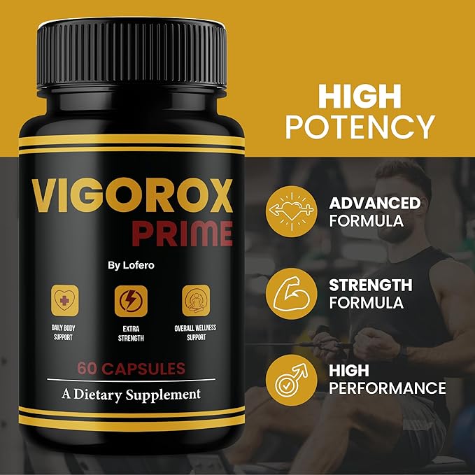 Vigorox Prime Capsules VigoroxPrime Advanced Maximum Strength Performance Pills For Men Premium All-Natural Ingredients Formula for Overall Health &amp Wellness Support Capsulas Pastillas (60 capsu