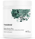 THORNE - Daily Greens Plus - Comprehensive Greens Powder with Matcha Spirulina Moringa and Adaptogen Mushroom and Antioxidant Blends - Refreshing Mint Flavor 7.3 Oz - 30 Servings