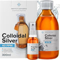 Colloidal Silver Liquid 10 fl oz &amp Spray to Fill ● Bioactive Hydrosol Silver Water ● Natural Immune Support Nano Sol Supplement Solution ● Ionic Minerals 40 PPM ● Organic Structured Plata Coloidal
