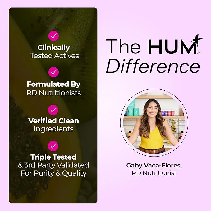 HUM Calm Ashwagandha Gummies for Women and Men L-Theanine Ashwagandha Supplements for Daily Relaxation &amp Clarity Support Vegan Fast Acting Gummy Formula Mixed Berry Flavor 60 Gummies