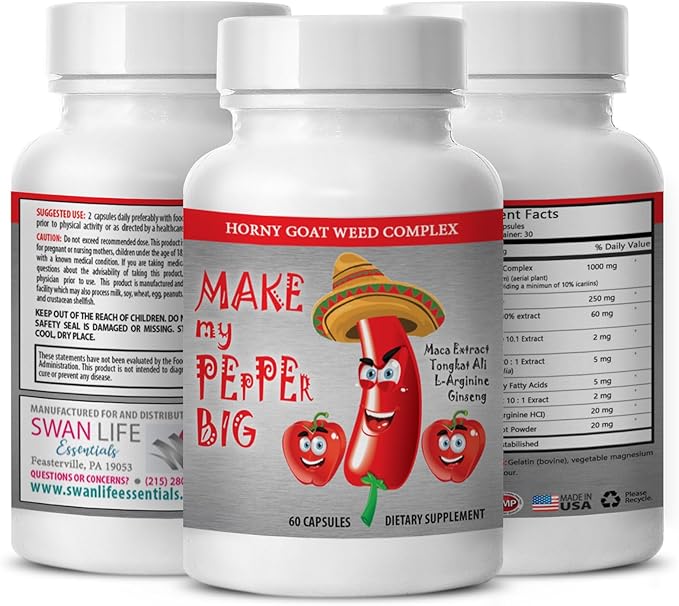 male enhancing pills increase size - MAKE MY PEPPER BIG - NATURAL MALE ENLARGEMENT Maca L-Arginine Longjack pills male performance enhancer tongkat ali for men male libido pills 2 Bot 120 Caps