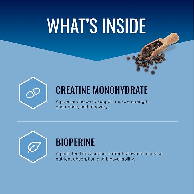 Approved Science Creatine Monohydrate Powder – with BioPerine – Supports Strength Lean Muscle &amp Recovery – 5 g Per Serving – Unflavored Creatine Powder – Non-GMO Vegan – 180 Servings