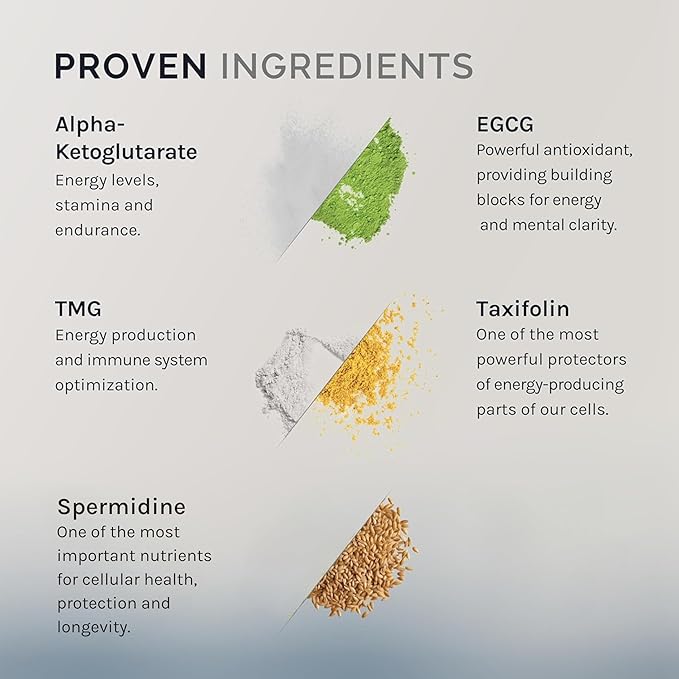 InfiniWell Enhance - Healthy Aging Longevity Supplement with Trimethylglycine (TMG)- Encourage Cellular Renewal &amp Mitochondrial Health - Help Promote Healthspan &amp Epigenetic Aging (90 Capsule