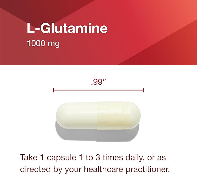 PROTOCOL FOR LIFE BALANCE L-Glutamine 1000mg - Amino Acid - Muscle Tissue Gut Health Immune Health - 120 Veg Caps