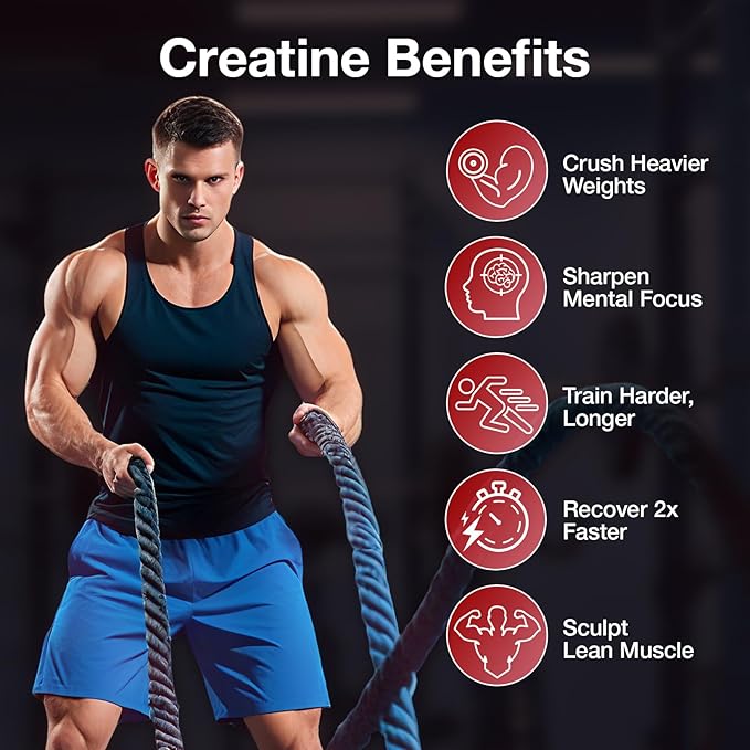 Creatine Gummies for Men &amp Women - Creatine Monohydrate Gummies 5g Low Sugar Creatine Supplement for Muscle Builder Energy Boost &amp Pre-Workout Supplement Raspberry Flavor 160 Gummies (2 Bo