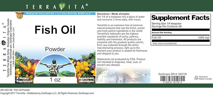Fish Oil Powder (1 oz ZIN: 520138) - 3 Pack