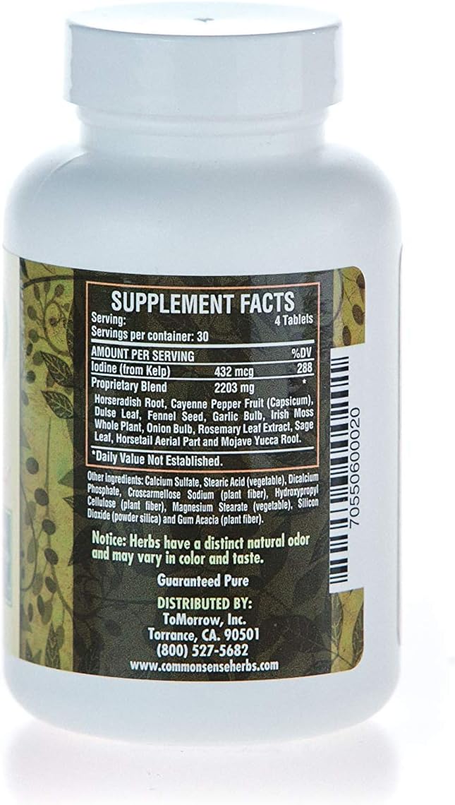 HPC-12: Hair Plaque and Cholesterol with Iodine (120 Tablets)