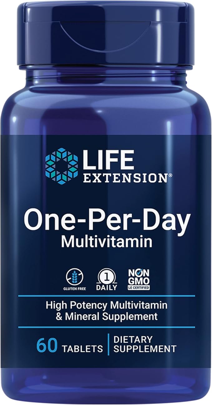 Life Extension Super Omega-3 Plus EPA/DHA Fish Oil Sesame Lignans Olive Extract &amp One-Per-Day Multivitamin – Packed with Over 25 Vitamins Minerals &amp Plant