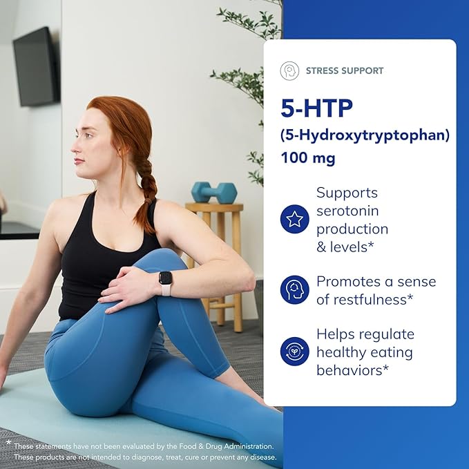 Pure Encapsulations 5-HTP 100 mg - Brain Health Sleep Regulation &amp Appetite Support* - 5-Hydroxytryptophan - Gluten Free &amp Non-GMO - 180 Capsules