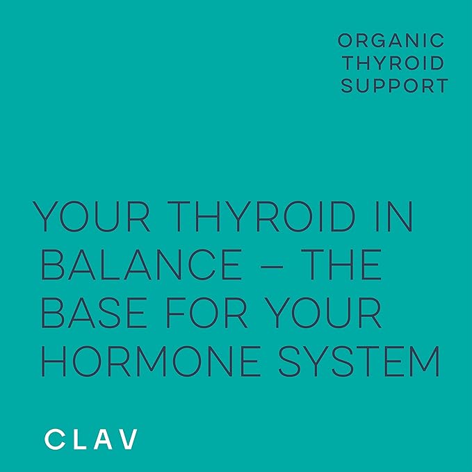 Organic Thyroid Support Supplement with Iodine from Sea Kelp Organic and Selenium from Mustard Seed Extract - 120 Capsules - Natural Thyroid Supplement for Men &amp Women - Vegan and Gluten Free