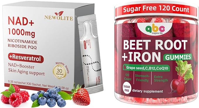 NAD+Liquid Supplement 1000mg with Resveratrol Pure Liquid Packets