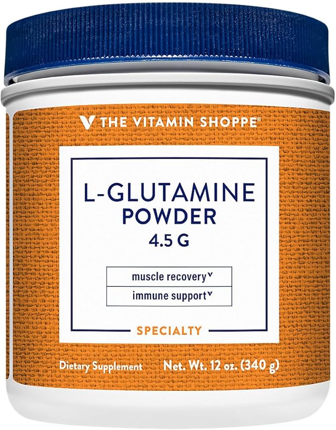 The Vitamin Shoppe L-Glutamine - Muscle Recovery Gut Health &amp Immune Support Free Form Amino Acid