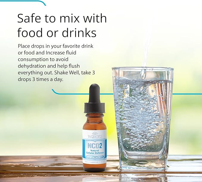 Waiora NCD2 Liquid Mineral Supplement Advanced Cellular Support Formula Daily Digestive &amp Detox Immune pH Balance Cleansing Easy-to-Use Drops (Two .5 oz Bottles 180 serv)