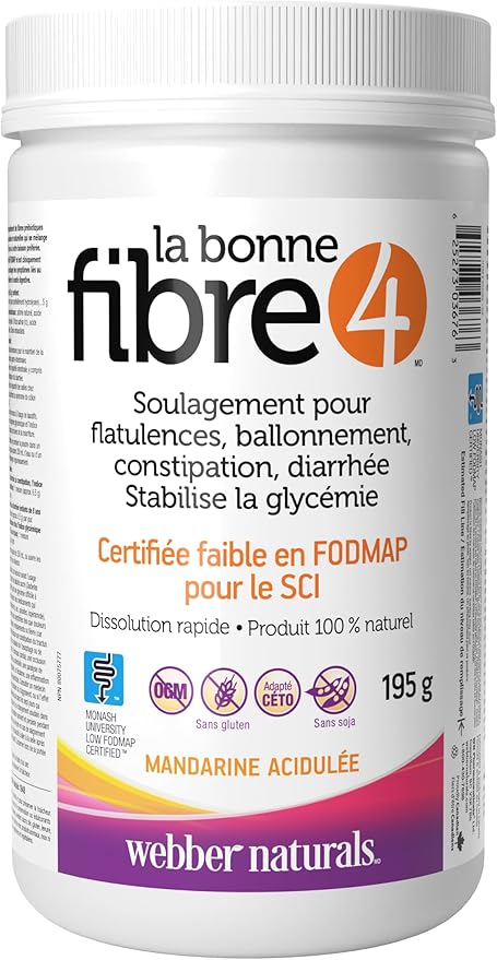Webber Naturals Fibre 4 Zesty Tangerine 225 g Powder