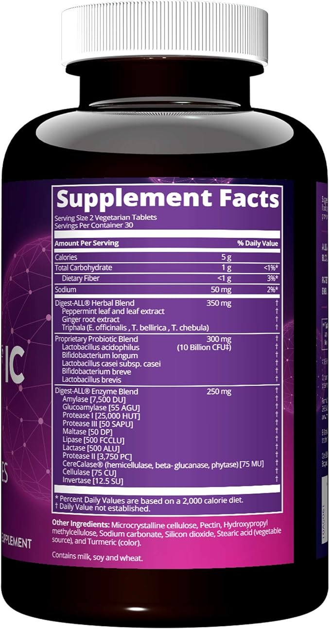 MRM Nutrition Digest-IC Plant-Based Digestive Enzymes - Supports Digestion &amp May Help Alleviate Occasional Gas &amp Bloating Contains Probiotics Enzymes &amp Herbs Vegetarian &amp Gluten-Fr