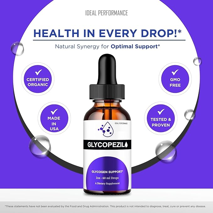 Glycopezil Drops Official Glycopezil Blood Support Supplement Droppers - Maximum Strength All Natural Healthy Circulation and Stable Levels Advanced Glycopezil Health Support Reviews (2 Pack)