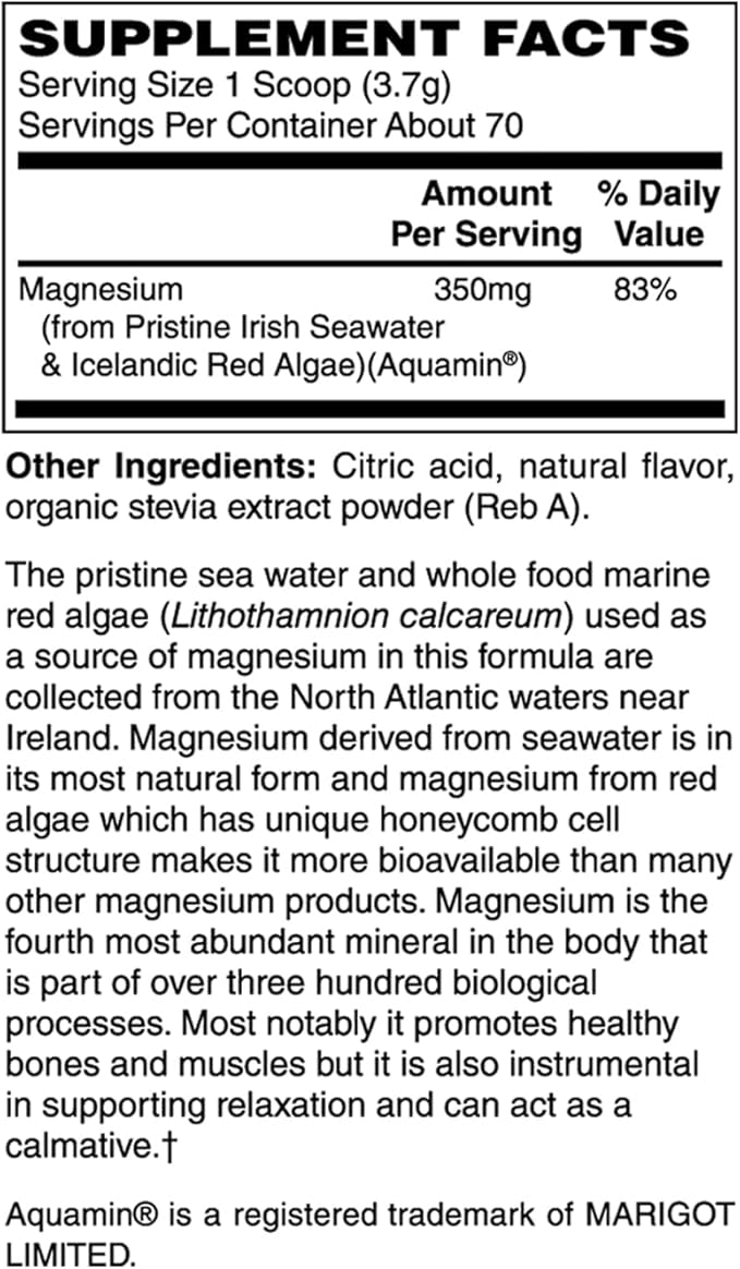 Holly Hill Health Foods Whole Food Magnesium Powder 9.13 Ounces