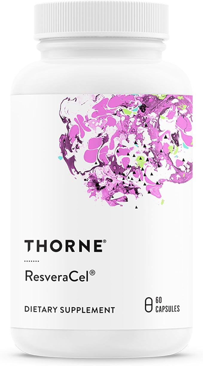 Thorne ResveraCel - Nicotinamide Riboside with Quercetin Phytosome and Resveratrol - Support Healthy Aging Methylation Cellular Energy Production and Metabolism - 60 Capsules - 30 Servings