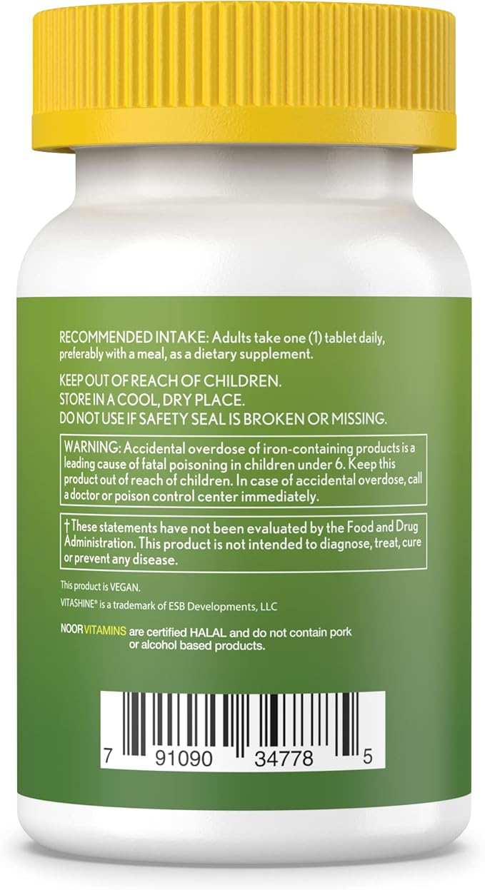 Noor Vitamins Halal Womens Multivitamin &amp Mineral I Once Daily Vitamin Supplement I Vegan | Supports Energy Immunity Metabolism Healthy Appearance and Stages of Motherhood I 2-Month Supply