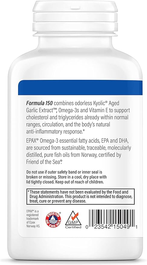 Kyolic Aged Garlic Extract Formula 150 Cholesterol &amp Circulation Health* 90 softgels