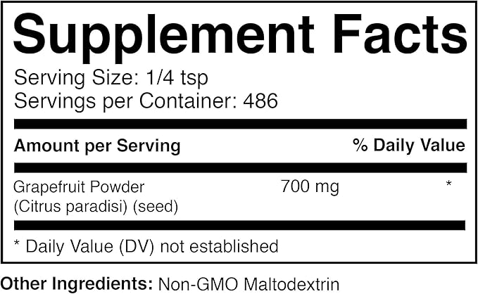 Prescribed For Life Grapefruit Seed Powder 20:1 | Citrus Seed Extract | Rich in Antioxidants Vitamins and Minerals | Vegan Gluten Free Non-GMO Soy Free (12 oz / 340 g)