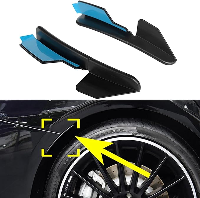 4X Car Rear Bumper Cover Trim Flare Extension Wheel Eyebrow for CLA C117 CLA45 CLA180 2013-2019 Black&ampBlue 750059925