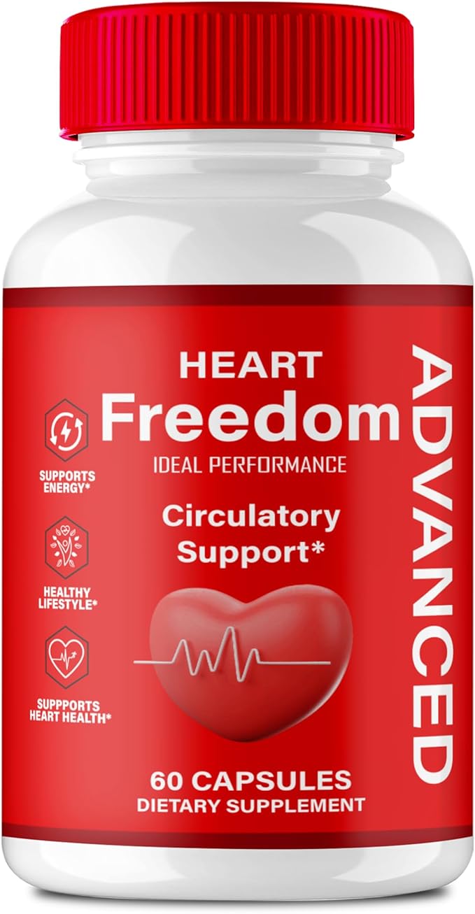 Heart Freedom Capsules Official HeartFreedom Pills - Energy and Health Maximum Strength Heart Freedom Circulation Support Capsules All Natural Glyco Optimizer Premium Formula Reviews (60 Capsules)