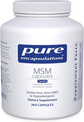 Pure Encapsulations MSM Capsules | Sulfur Supplement to Support Joints Immune System Connective Tissue and Respiratory Health* | 360 Capsules