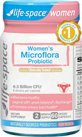 Life-Space Probiotic for Women 2 Month Serving Support Healthy Vaginal Microflora &amp Comfort Daily Supplement for Women pH Balance with Lactobacillus rhamnosus 6.3 Billion CFU &amp 6 Strains