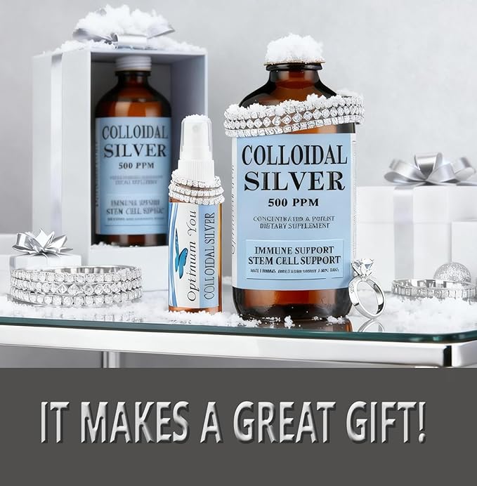 Colloidal Silver Liquid | 500 ppm Extra Strength | 8 oz with Spray Bottle | Wound Care &amp Superior Healing | Acne &amp Stem Cell Support