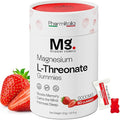 Magnesium L-Threonate Gummies for Adults &amp Kids 2000mg – Brain Supplements for Memory and Focus - Calm Magnesium Gummies for Improved Sleep and Healthy Mind - 60 Count (Strawberry)
